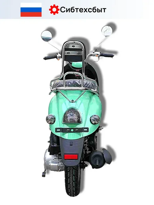 VMC Ventomatic Motus Company Скутер бензиновый VMC Retro N1500 (без ПТС, 49) чёрный, зеленый, фото 8