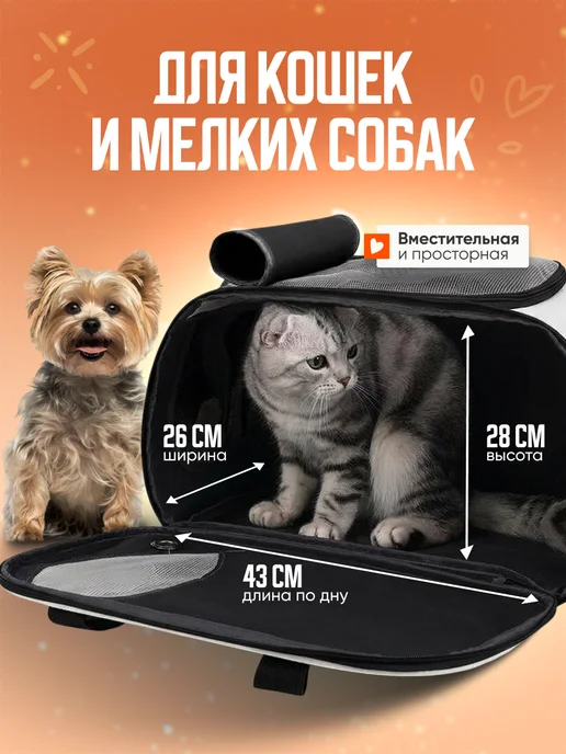 ZOOSHI Переноска для животных собак и кошек, вариант, фото 3