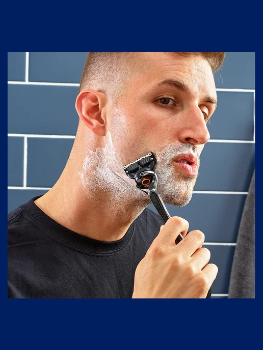 GILLETTE Гель для бритья мужской Fusion5 увлажняющий с какао, 200 мл, 16 шт, фото 6
