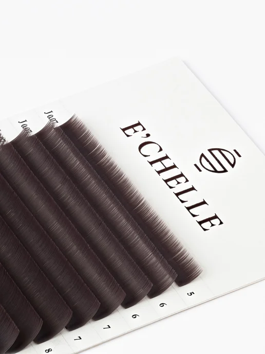 E'CHELLE Ресницы для наращивания Taupe J 0.10 микс 5-12 mm, 0.07, фото 3