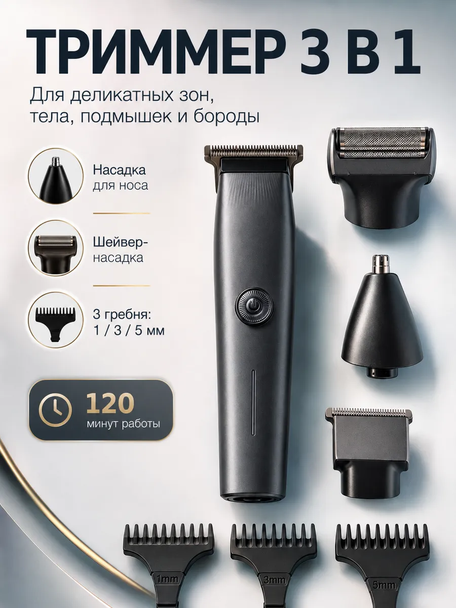 Триммер для всего тела 3 в 1