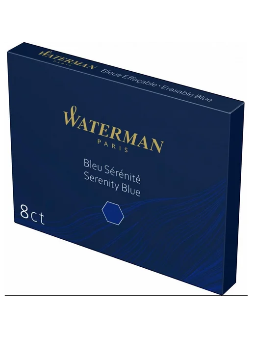 Waterman Стандартные картриджи с синими чернилами для перьевой ручки, черный, фото 2