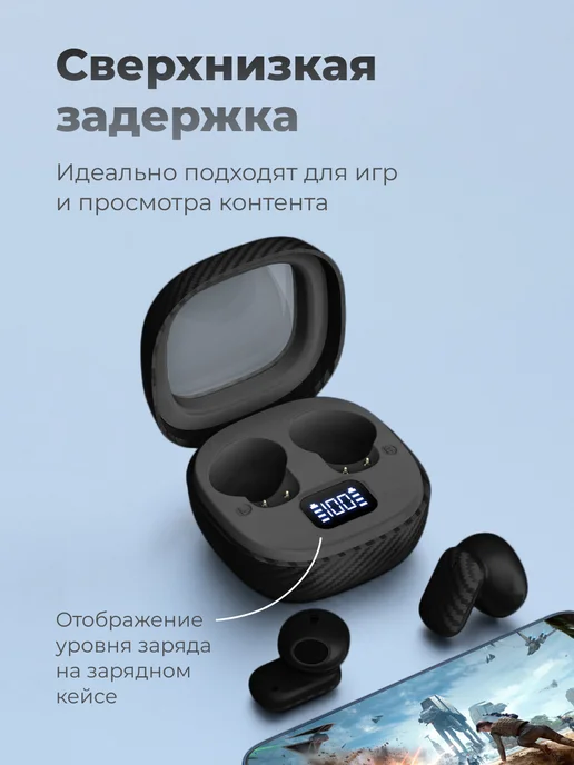 GEOZON Наушники беспроводные, для iphone, андроид Play 300 мАч, 300 мАч, фото 3