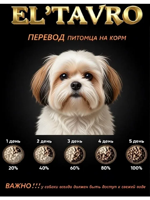 Сухой корм ELTAVRO для собак, мелкие, щенки, телятина, 2 кг, фото 2