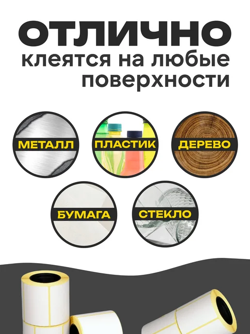ЧЕКЛЕНТА ПЛЮС Термоэтикетка 58*40 6 рулонов по 400 шт, 400 шт, фото 6