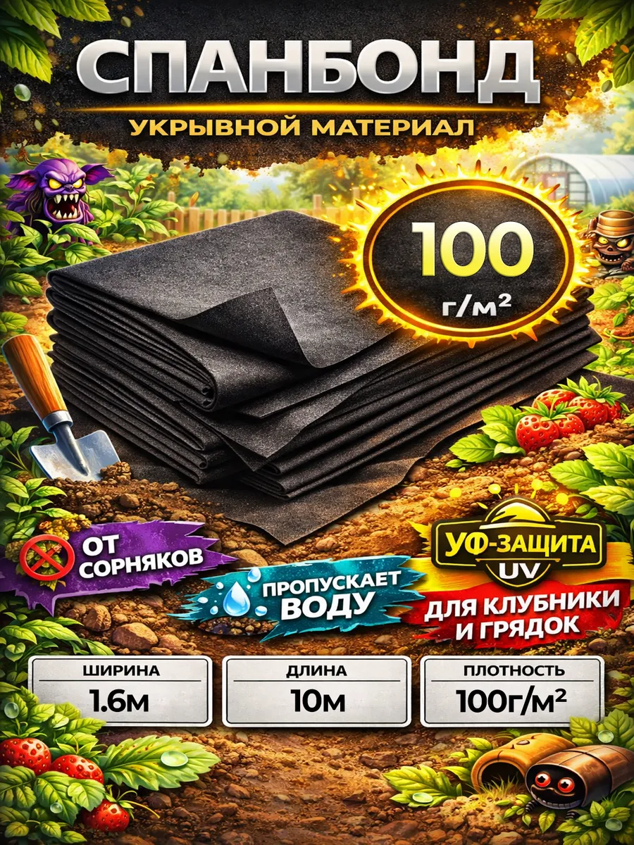 Укрывной материал для грядок 100 1.6х10м