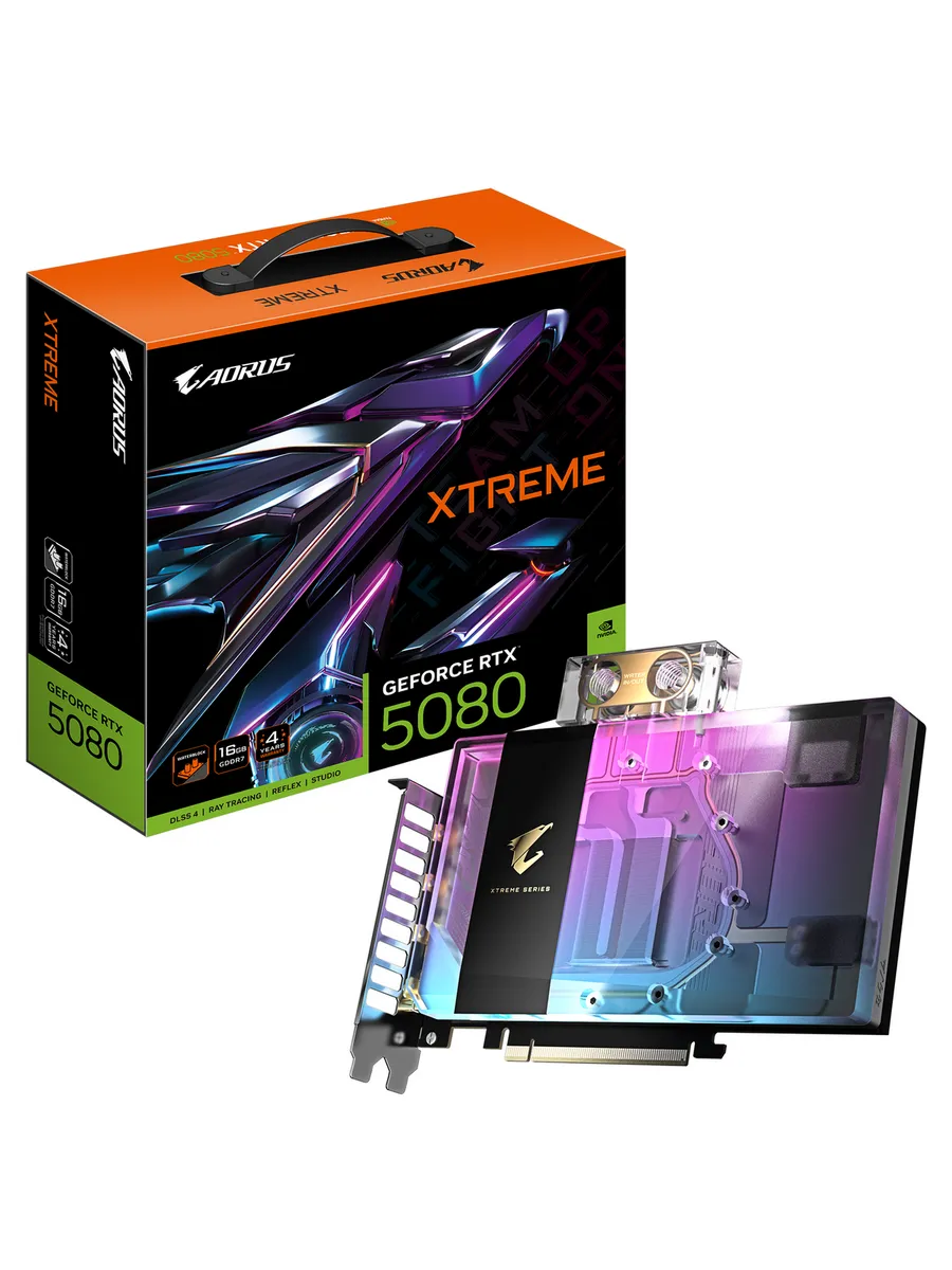 Видеокарта RTX 5080 16 ГБ RTL (GV-N5080AORUSX WB-16GD)