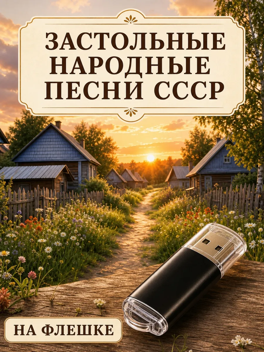 Застольные народные песни на флешке