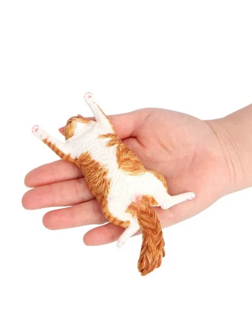 PLAMPY Фигурка кота Потягивающийся, оранжевый, фото 3