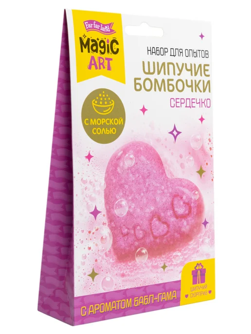 ДЕСЯТОЕ КОРОЛЕВСТВО Набор для опытов "Шипучие бомбочки. Сердечко", вариант, фото 2