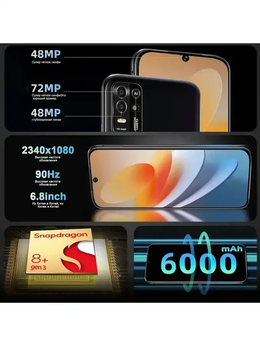 Смартфон HONOR P70 Pro Max 512 ГБ, синий, фото 5