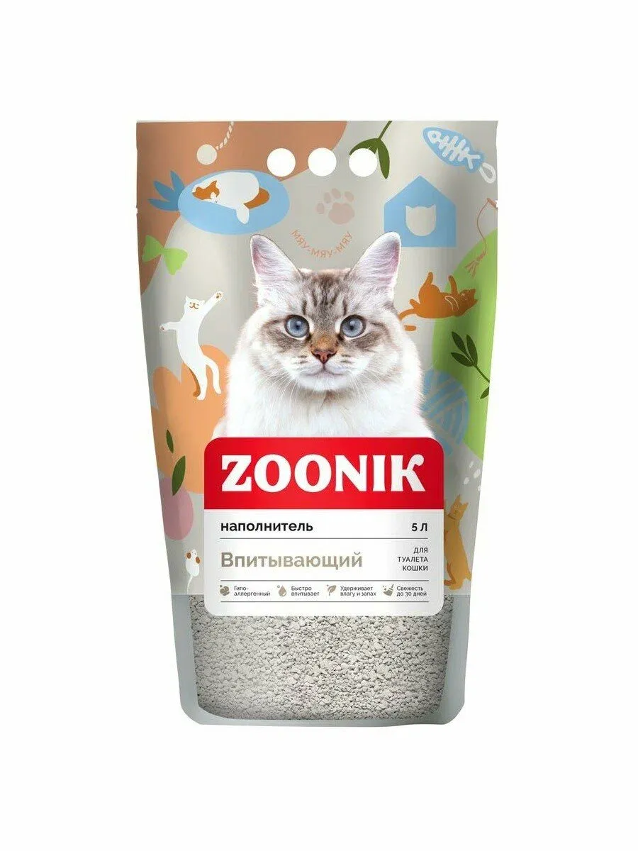 ZOONIK Наполнитель впитывающий 5л