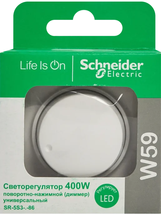Systeme Electric Диммер встраиваемый поворотный W59 400 Вт цвет белый, 400 Вт, фото 4