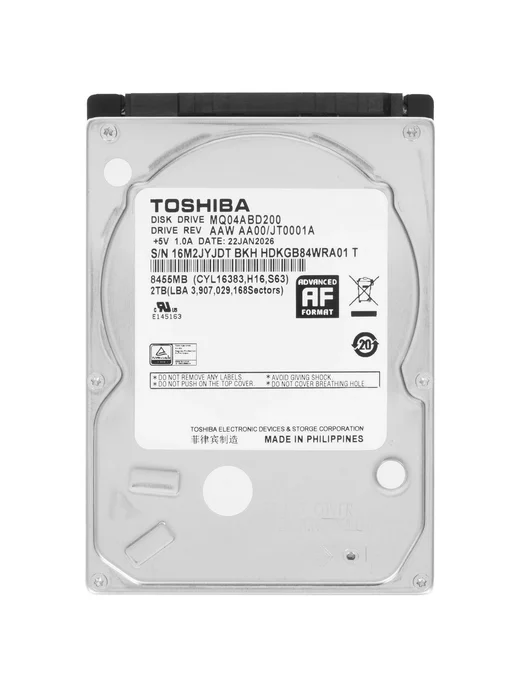 Toshiba Внутренний HDD жесткий диск MQ04ABD200 MQ04 2000ГБ, 2000 ГБ