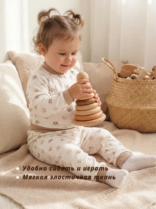 Ульянка Штанишки для новорожденных малышей, белый, фото 6