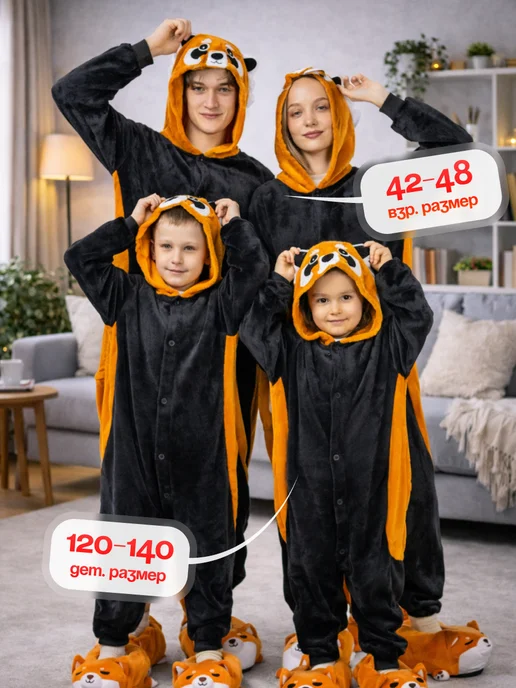 Premium for women Кигуруми Красная Панда пижама, красный