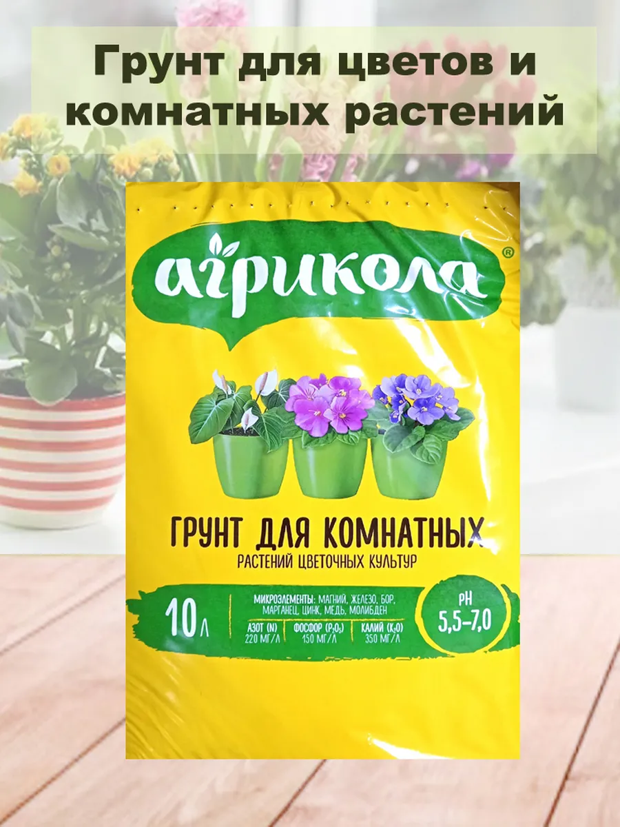 Грунт для комнатных и цветочных растений 10л