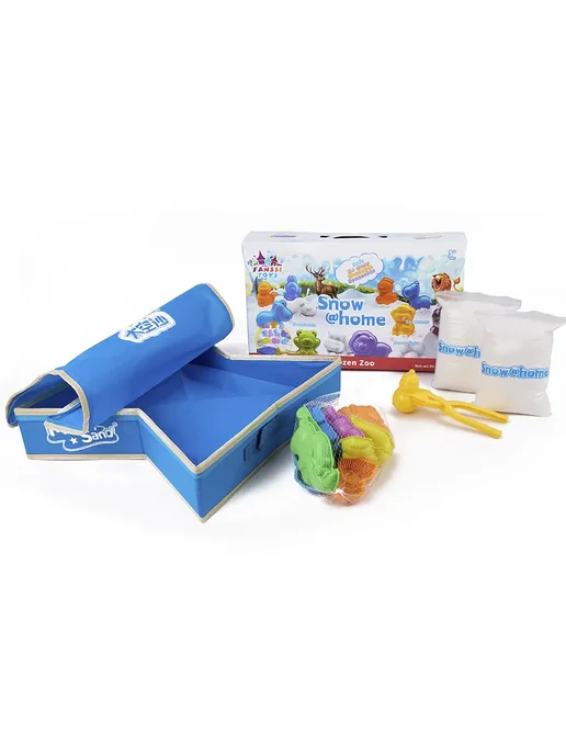 BabyTEC Кинетический снег с формочками "Зимний зоопарк» 1 кг, 1 кг, фото 2