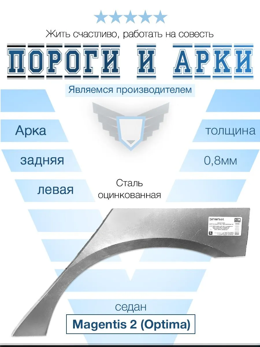 Арка левая для Kia Magentis 2 (Optima) sedan 2005-2010