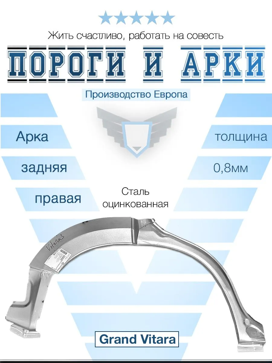 Арка правая для Suzuki Grand Vitara 2005-2016 (Klokkerholm)