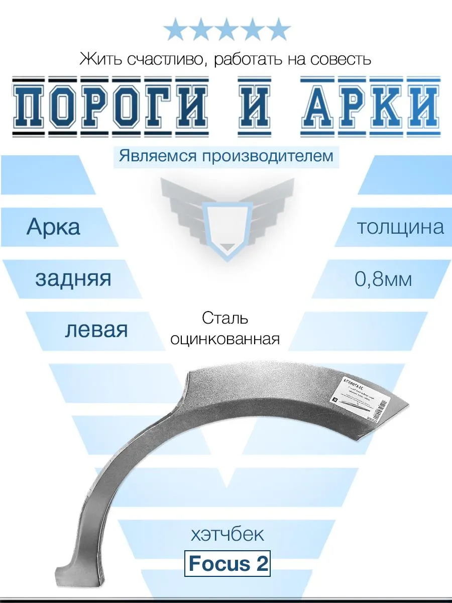 Арка левая для Ford Focus 2 2004-2011 хэтчбек