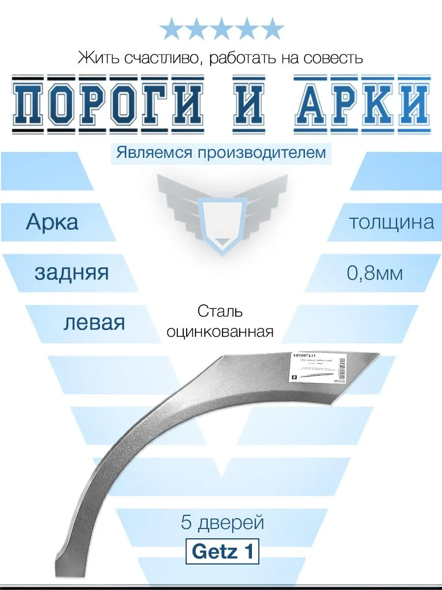 Арка левая для Hyundai Getz 2002-2011