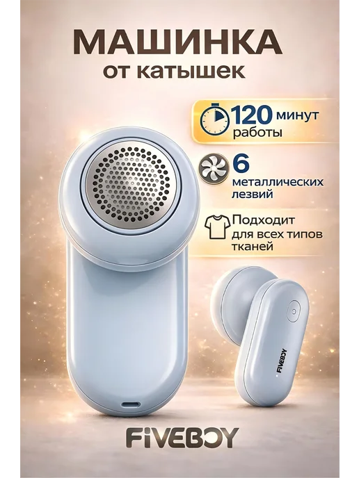 fiveboy Машинка от катышек на одежде, синий