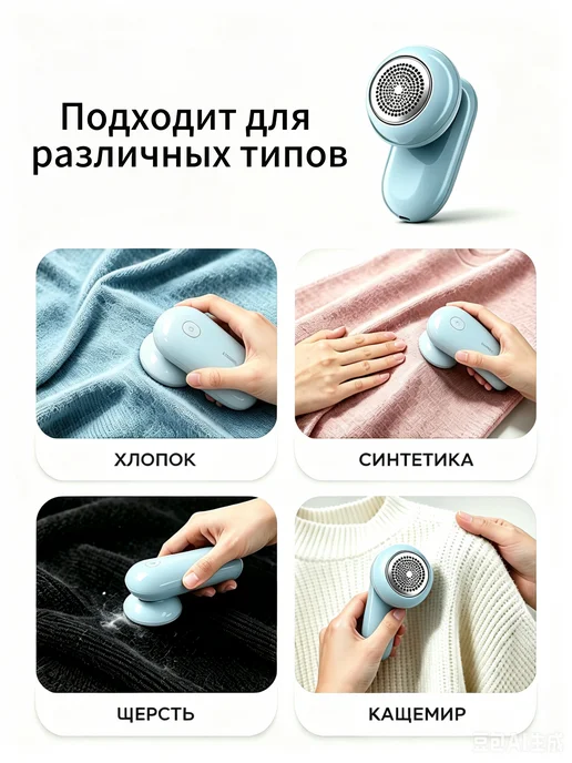 fiveboy Машинка от катышек на одежде, синий, фото 6