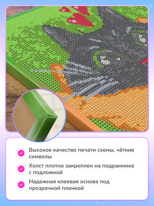 Алмазныи ряд Алмазная мозаика на подрамнике 40х50 см Действуй, 40x50 см, фото 5