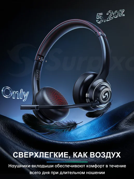 Беспроводная Bluetooth-гарнитура для колл-центра S10, черный, фото 2