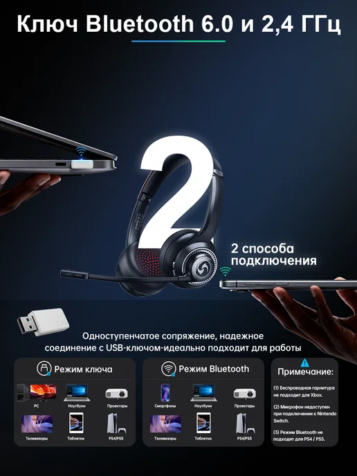 Беспроводная Bluetooth-гарнитура для колл-центра S10, черный, фото 7