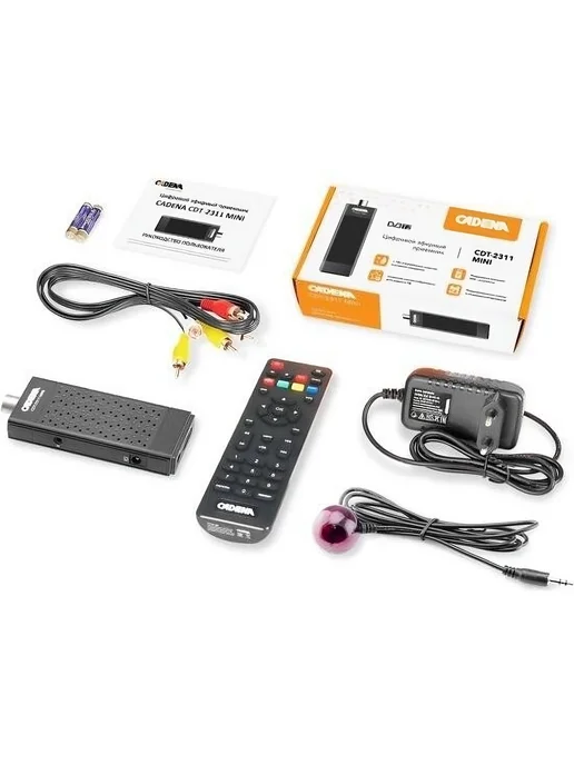 Приемник телевизионный DVB-T2 Cadena CDT-2311 MINI, черный, фото 2