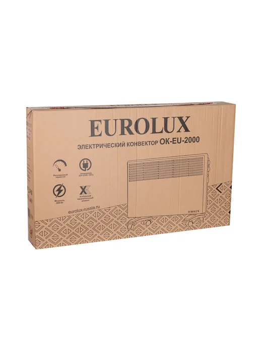 EUROLUX Конвектор электрический обогреватель для дома ОК-EU-2000, белый, фото 8