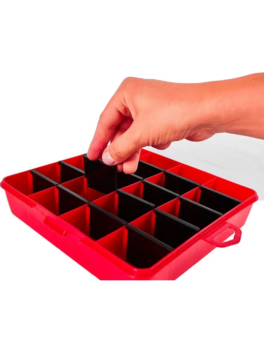 Blocker Ящик с ячейками, органайзер мелочей 20 яч, 20х20х4.5 см, 20x20x4.5 см, фото 5