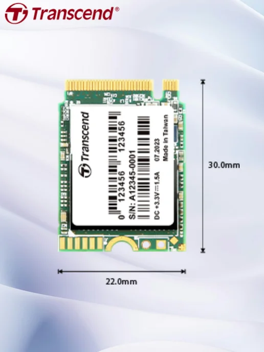Transcend SSD-накопитель 512 ГБ MTE300S M.2 2230, 1 ТБ, фото 4