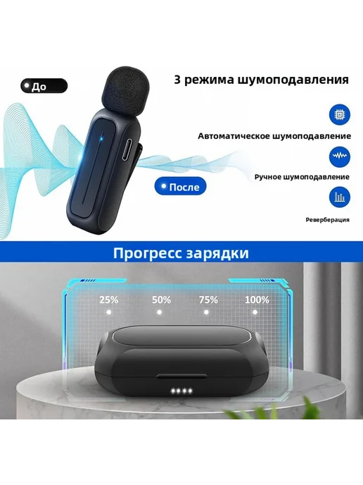 Микрофон петличный беспроводной, вариант, фото 2