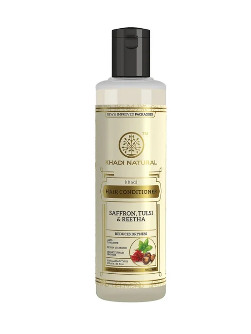 Khadi natural Кондиционер для волос Шафран Тулси и Ритха Кхади 210 мл, 210 мл, фото 2