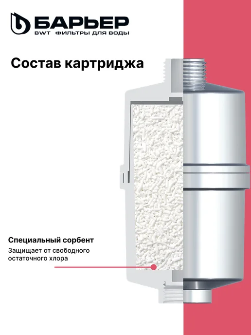 БАРЬЕР Фильтр для душа "Бьюти", вариант, фото 3