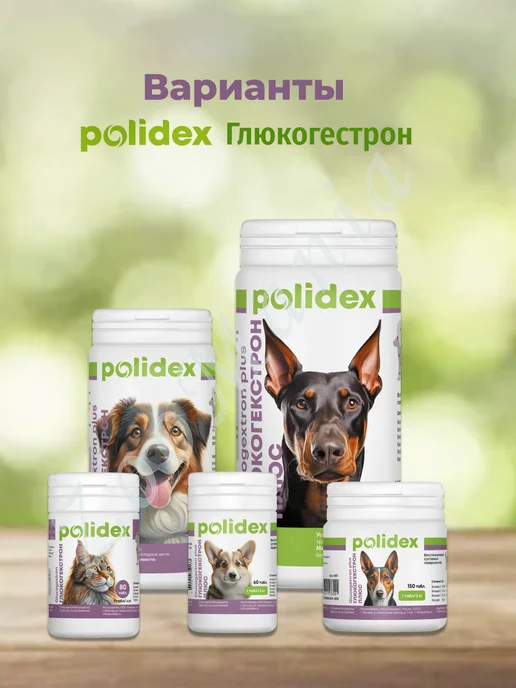 polidex Глюкогекстрон Плюс, хондропротектор для собак, 150 таб, вариант, фото 6