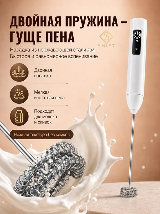 Капучинатор электрический взбиватель молока пены, вариант, фото 3