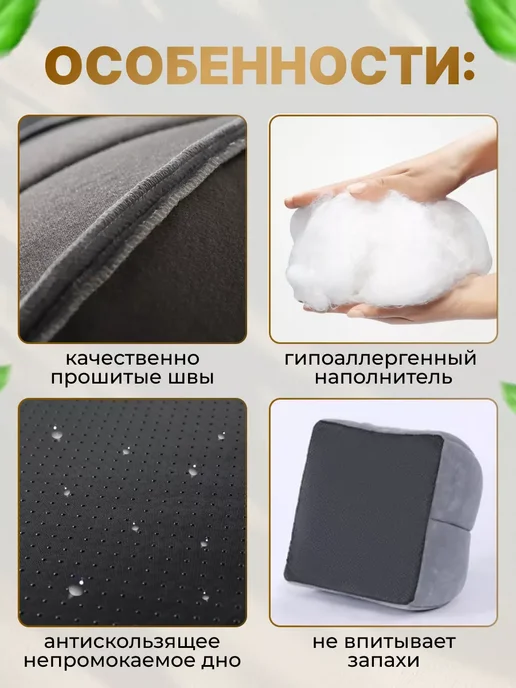 Домик для кошек и собак мягкий с игрушкой, серый, фото 5