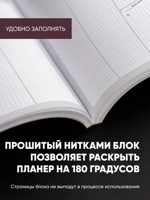 Zero Point Ежедневник книжный недатированный планер, красный, фото 3