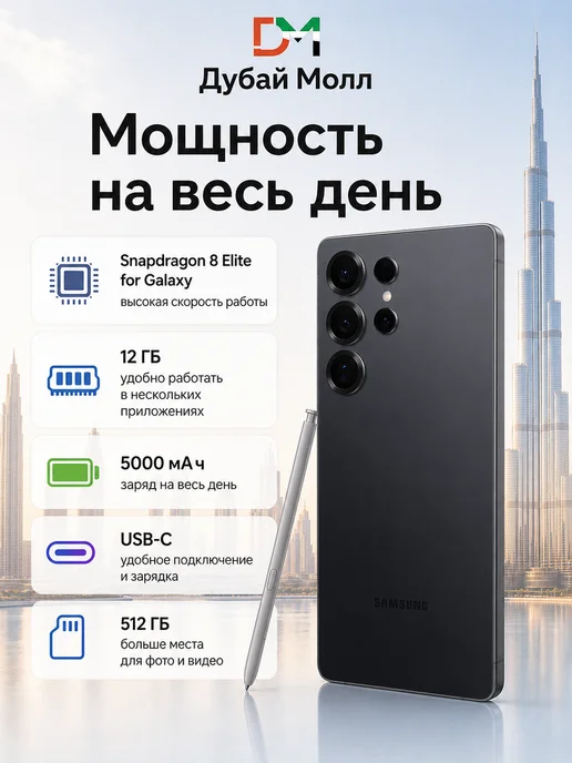 Смартфон Samsung S25 Ultra 11/512 ГБ, черный, фото 3