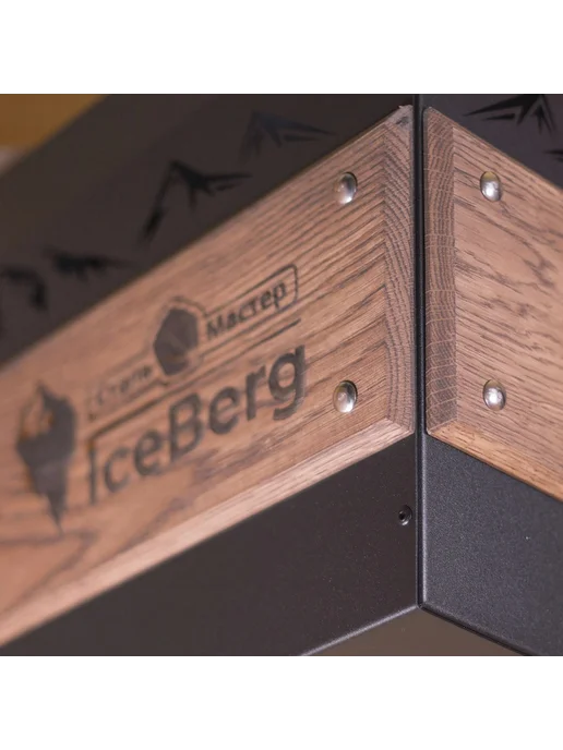 Сталь-Мастер Обливное устройство для бани IceBerg Cube 20 «Хохлома», черный, фото 7