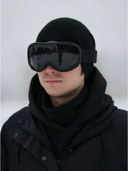 SlowSnow Очки горнолыжные маска для сноуборда, черный, фото 2