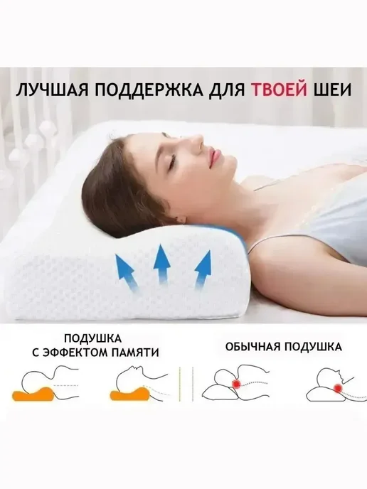 IKEA Подушка ортопедическая для сна взрослых с эффектом памяти, белый, фото 2