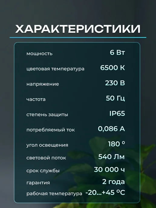 Wolta Светильник светодиодный подсветка на кухню в ванную комнату, вариант, фото 2