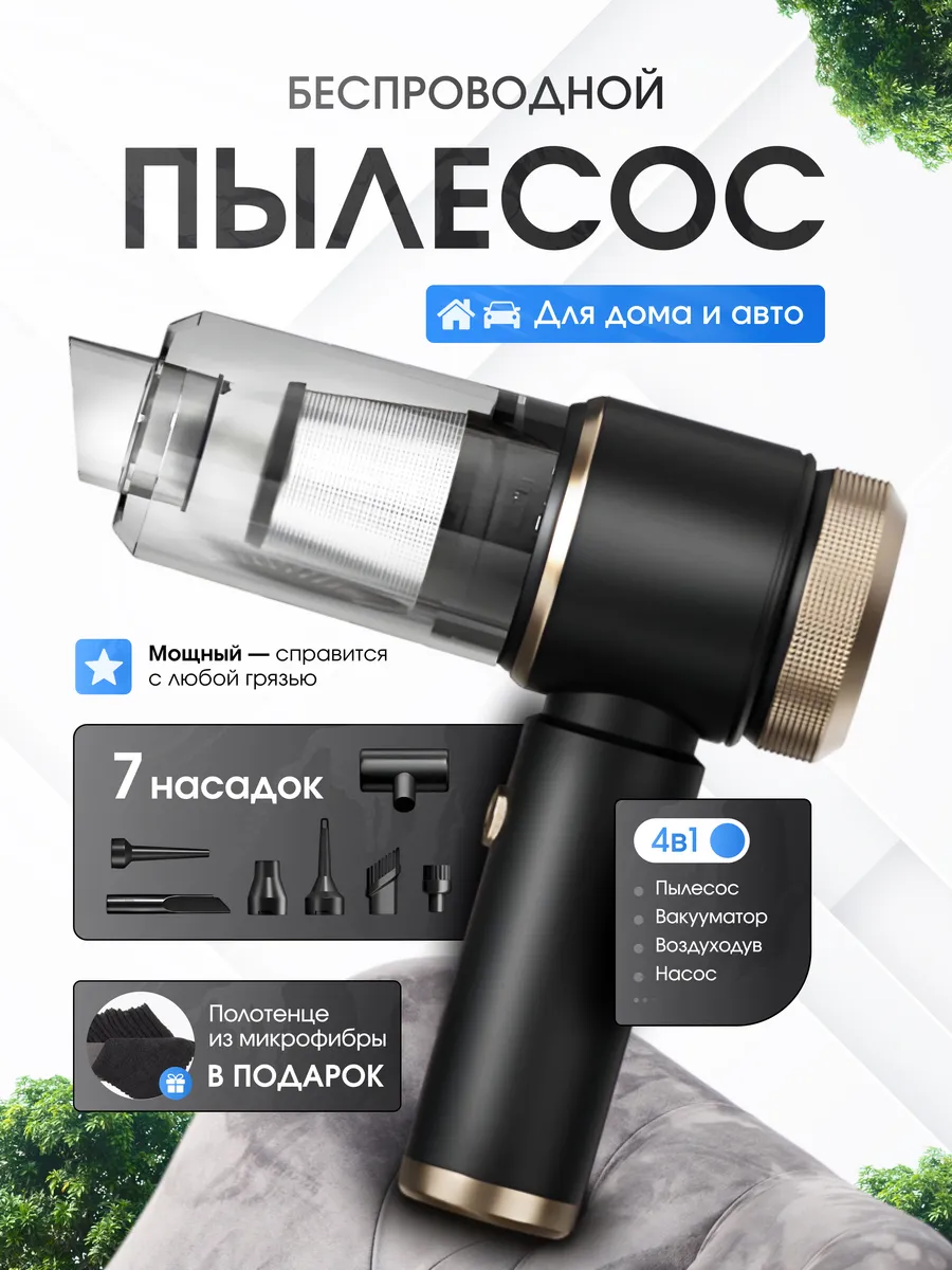 Пылесос для автомобиля беспроводной мощный