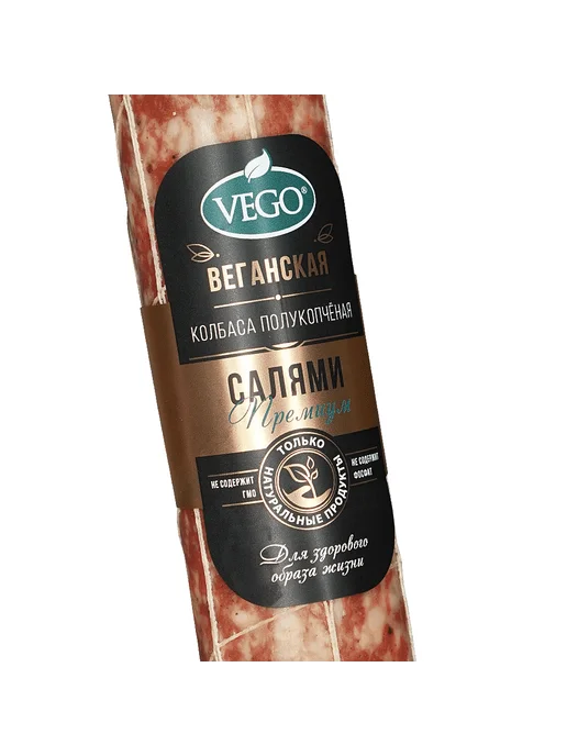 Vego Колбаса веганская полукопченая Салями пряная 1х400 г, 3x400, фото 2