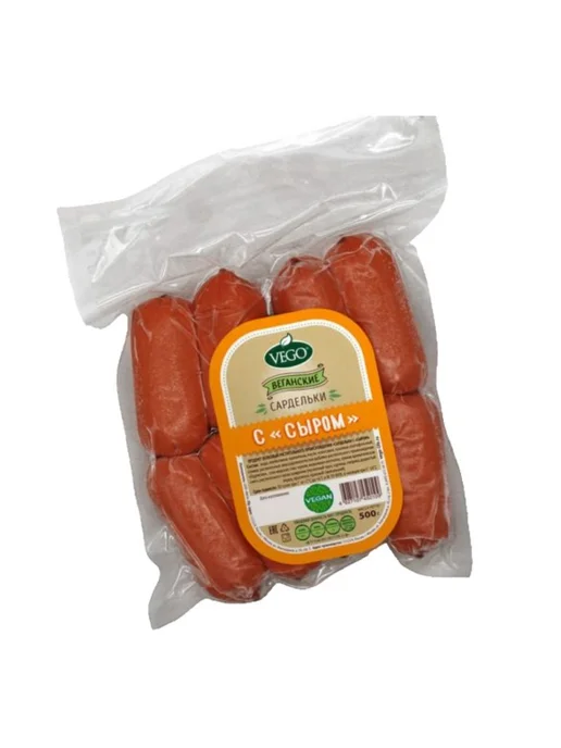 Vego Сардельки постные веганские с "сыром" 1х500 г, 3x500, фото 2